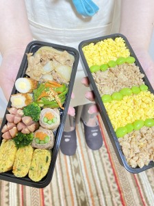 出逢って3年。毎朝、早起きしてお弁当を作ってくれます。家事、育児が大変な中、いつもありがとう。僕のお昼の楽しみです。